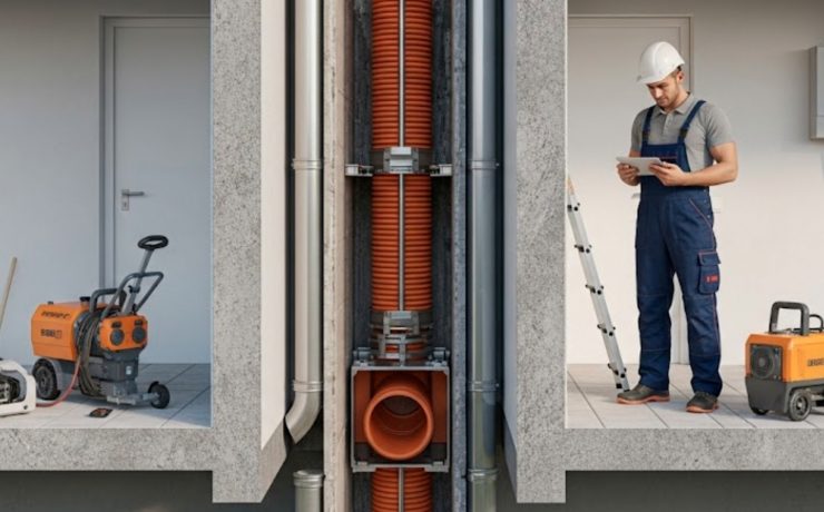 Bajantes antiguas en mal estado