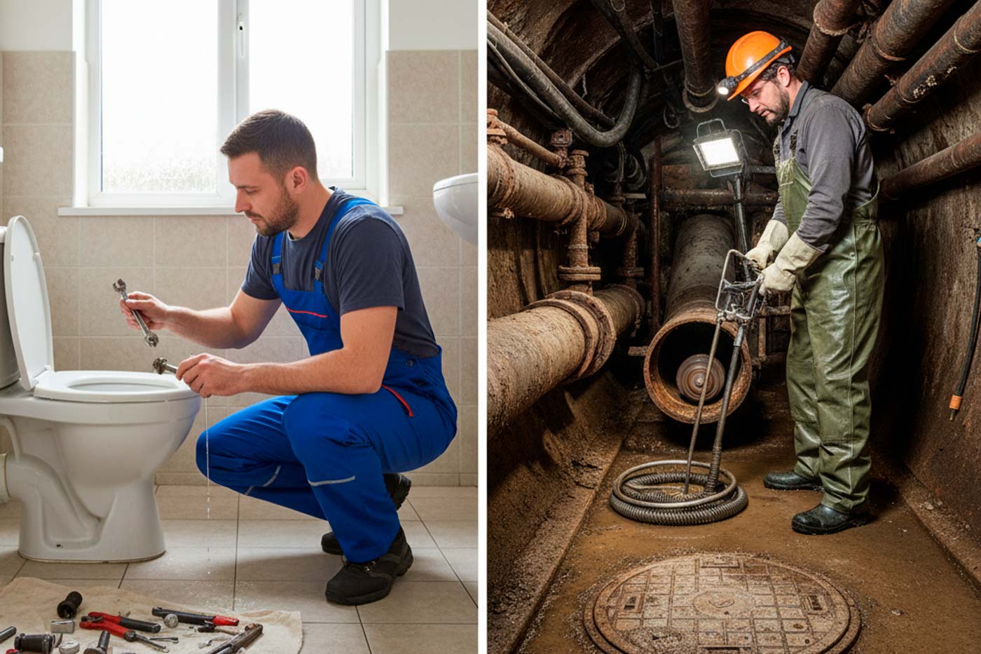 diferencia poceros fontaneros