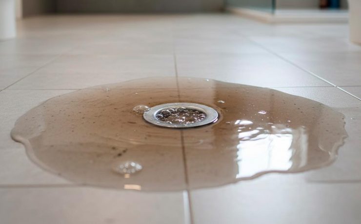 agua sucia en el desague