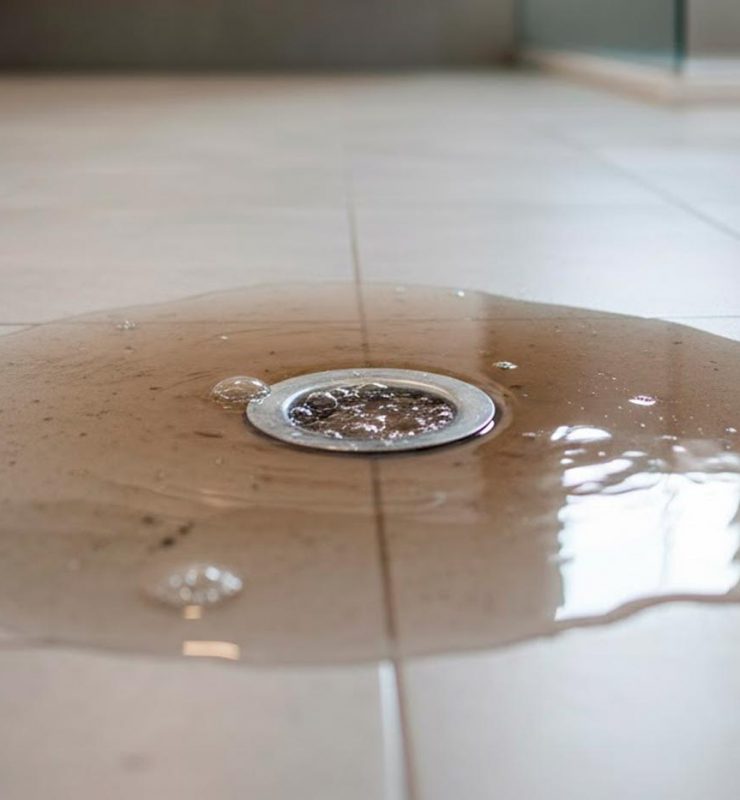 agua sucia en el desague