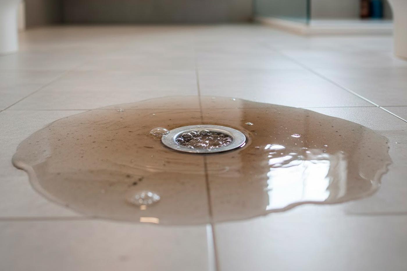 agua sucia en el desague