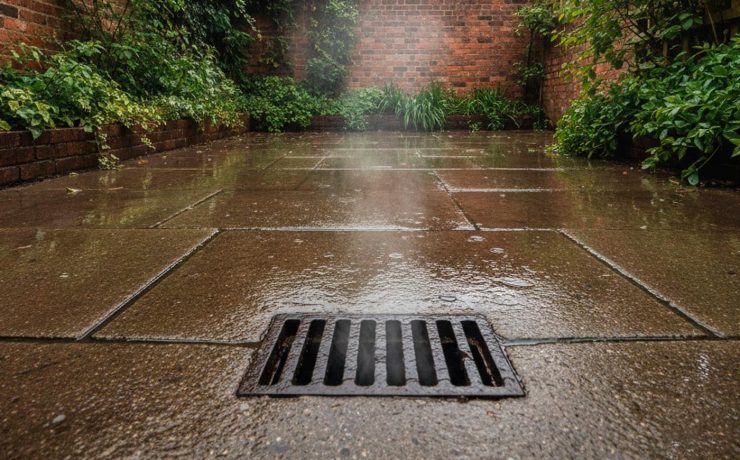 mal olor en el patio después de llover