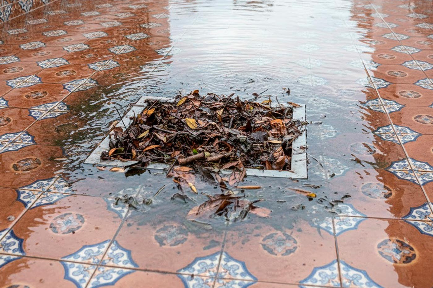terraza no traga el agua