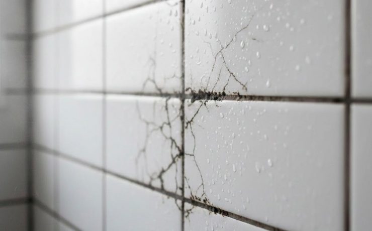 manchas negras en las juntas del baño