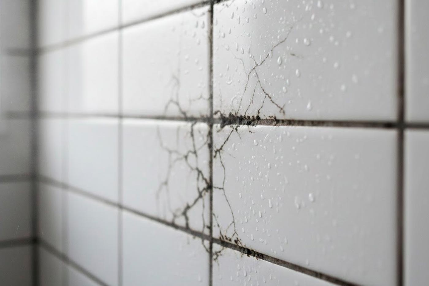 manchas negras en las juntas del baño