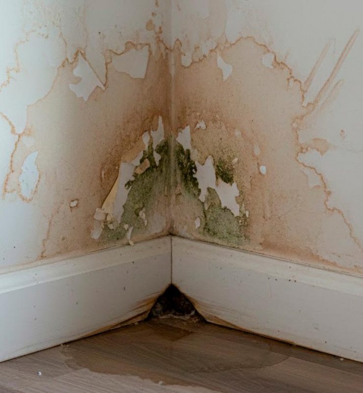 humedad por tubería rota