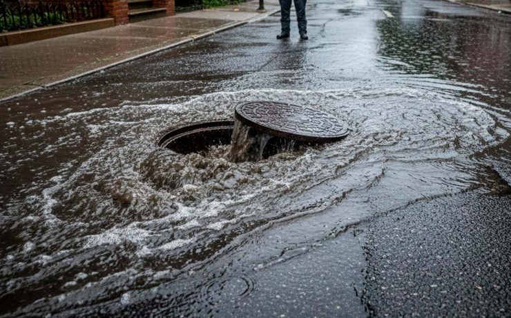 alcantarillado publico colapsado