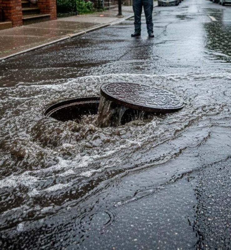 alcantarillado publico colapsado