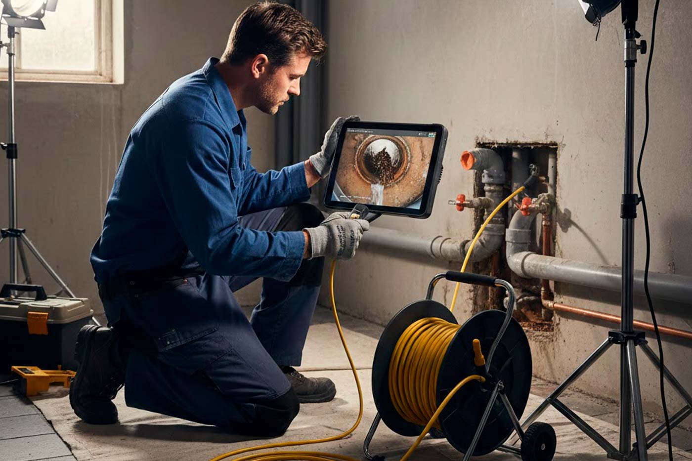 inspección de- tuberias con -cámara