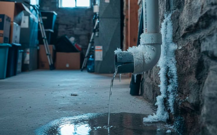 tubería rota cambios temperatura