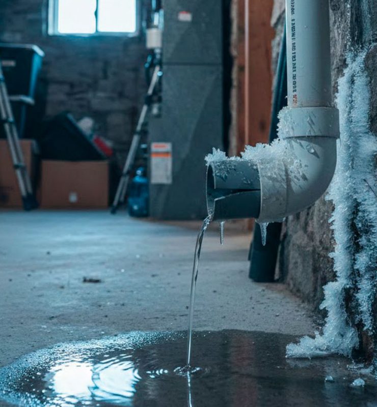 tubería rota cambios temperatura