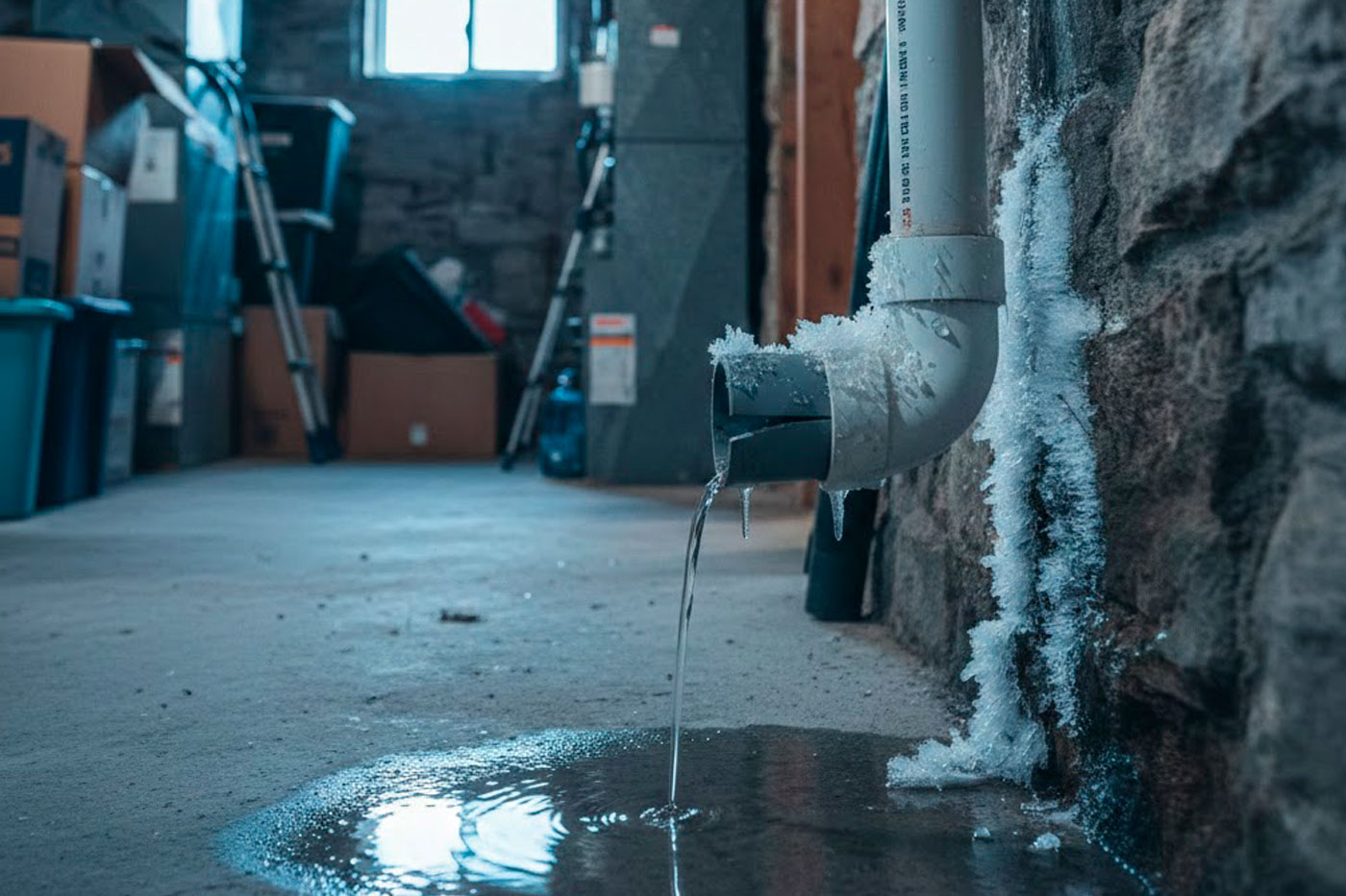 tubería rota cambios temperatura