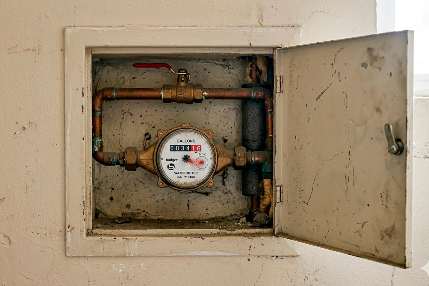 contador agua sigue corriendo