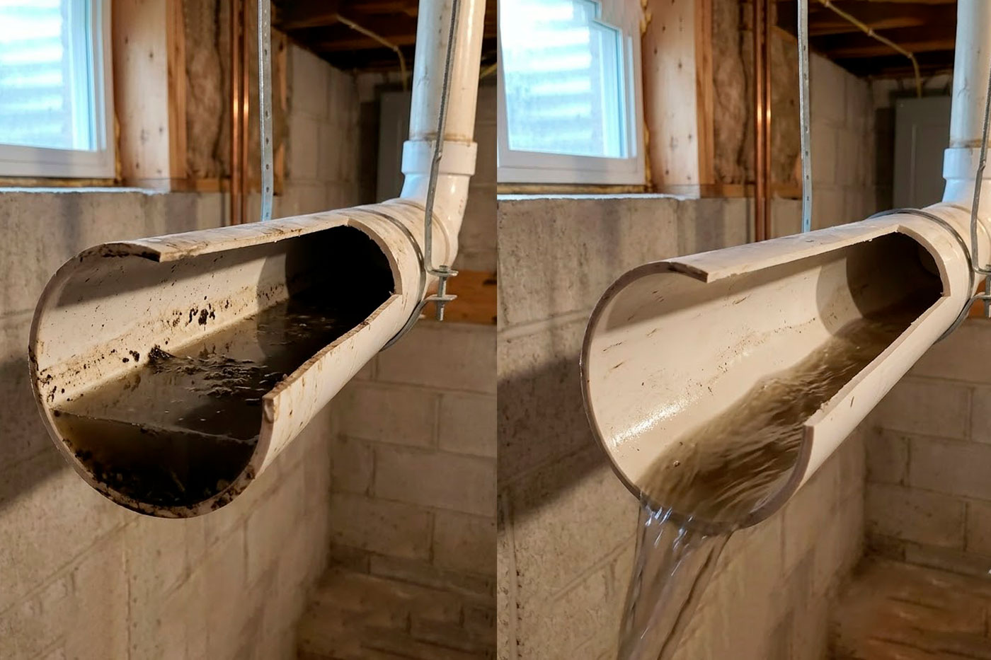 pendiente tuberías desague